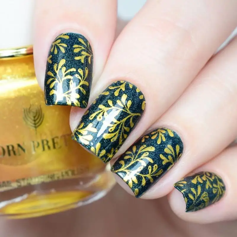 2Pcs/Set 10ML Nail Stamping Polish Varnish for Nail Art Plates Stamp Oil Stamping Series nail polish