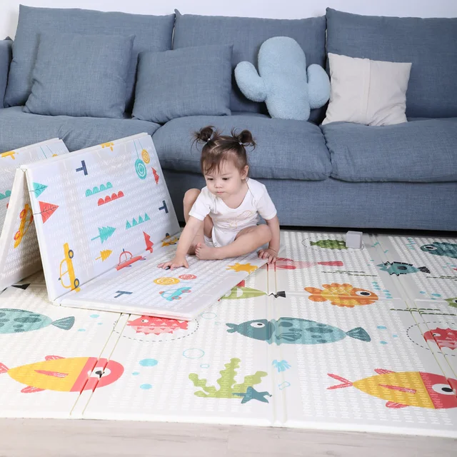 Large Size Foldable Cartoon Baby Play Mat Xpe Puzzle Children's Mat Baby Climbing Pad Kids Rug Baby Games Mats Toys For Children 5