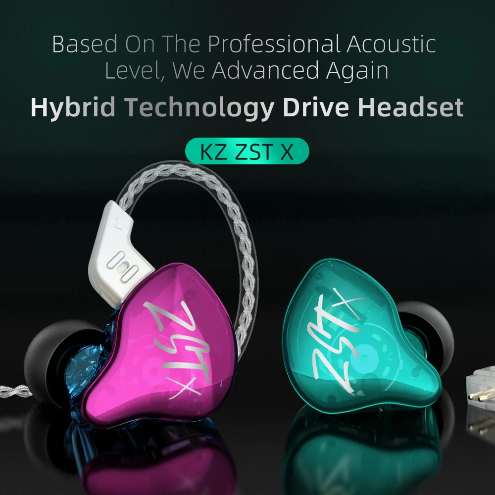 Kz Zst X 1ba+1dd Hybrid Unit In-ear 