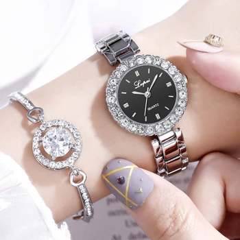 

Casual Women Romantic Starry Sky Bracelet Wrist Watch Rhinestone Designer Ladies Clock Wristwatch Dress Gfit Montre Femme