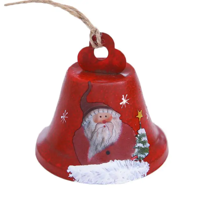 

Christmas Bells Wrought Iron Painted Bells Hanging Decorated Christmas Tree Bell Pendant
