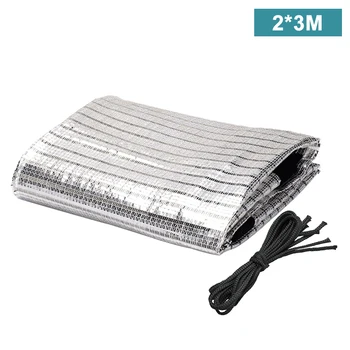 

Practical Sail Shade Net Portable Protective Awning Reflective Aluminum Foil Courtyard Garden Patio Sun Shelter Outdoor Anti UV