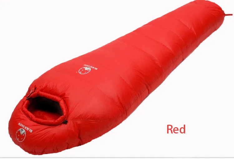 Зимний сверхлегкий спальный мешок из 95% белого гусиного пуха для мам с компрессионным пакетом для альпинизма, кемпинга, пеших прогулок - Цвет: Red 700g