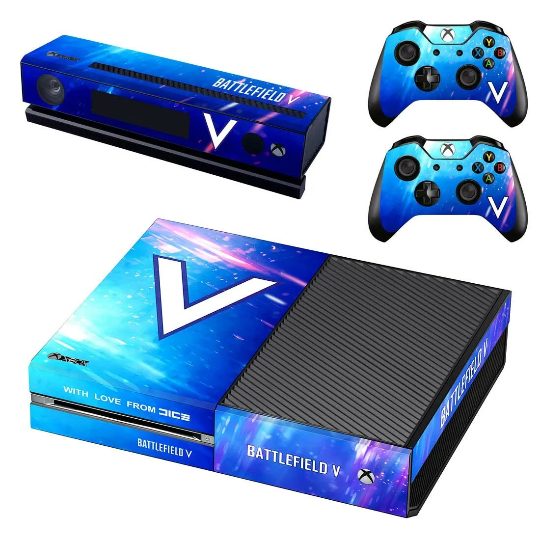 Наклейка Battlefield V s для xbox one виниловые наклейки для кожи Стикеры для xbox one консоль Kinect два контроллера Скины