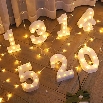 

Number 0-9 LED Light Numerals for Birthday Wedding Anniversary Wall Decorative