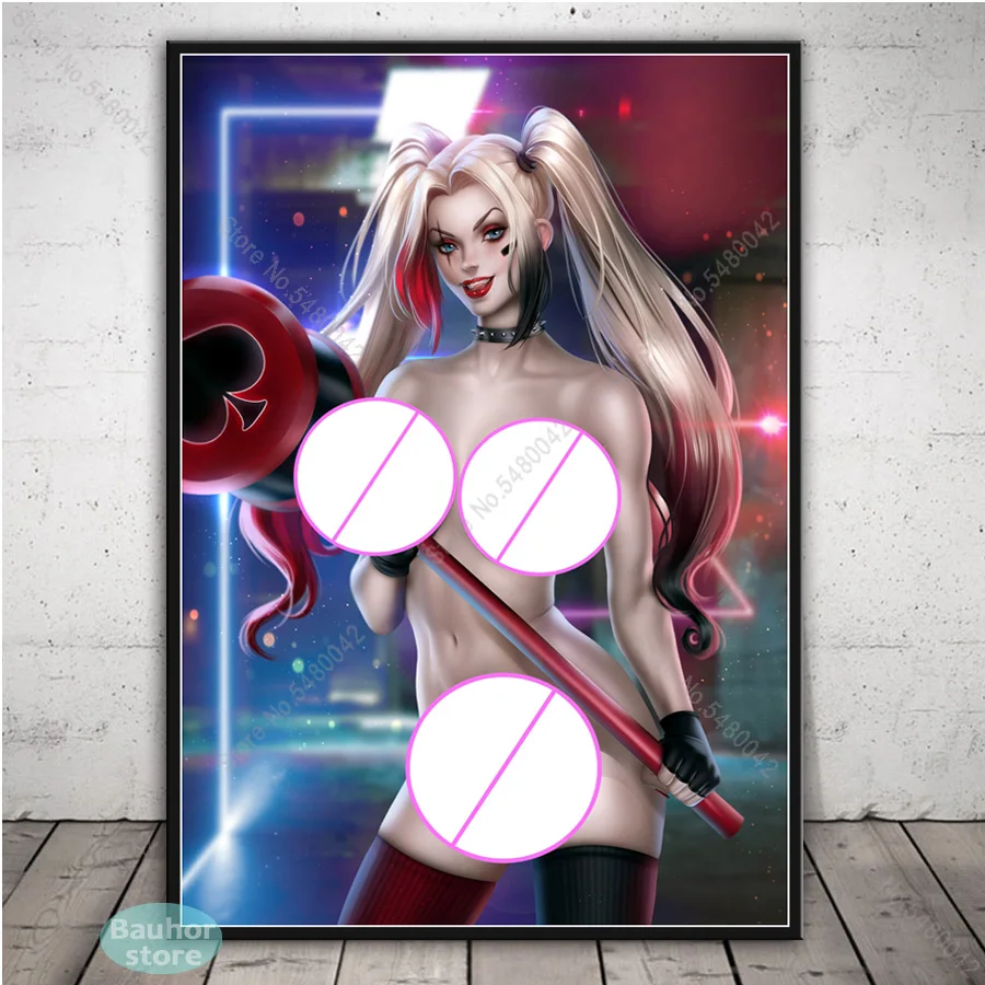Постеры и принты Harley Quinn Милая Сексуальная аниме-девушка HD картина отряд самоубийц художественный постер Картина декоративная домашний декор - Цвет: 06