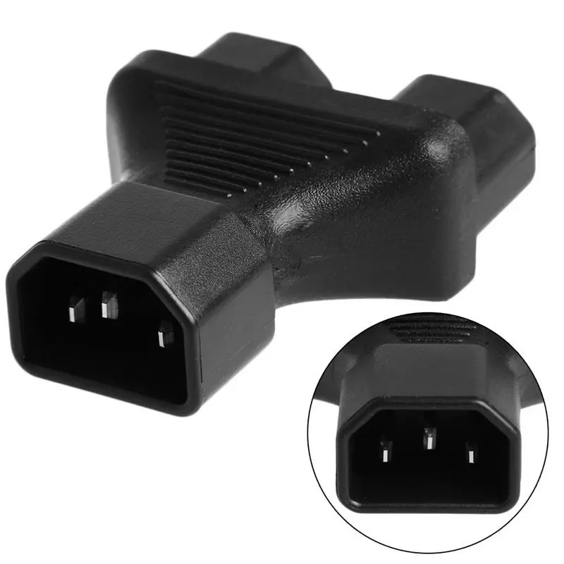 IEC320 C14 Male to 2x C13 Female Splitter Plug Power Adapter Socket Converter x1 | Электроника