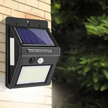 100 светодиодный s уличный Солнечный светодиодный светильник для крыльца с PIR датчиком движения IP65 уличная интеллектуальная гаражная забор настенная лампа охранный светильник ing