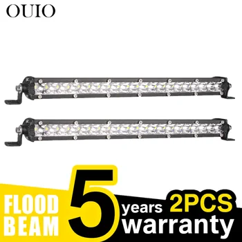 

13IN 60W LED Work Light Bar Spot Flood Combo Offroad Pickup ATV Boat 12V US