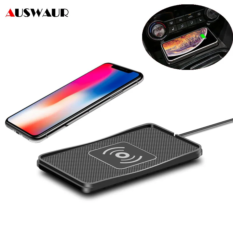 

C3 Car Wireless Charger Pad for iPhone 11 Samsung S10 Plus Huawei P30 Pro QI Wireless Car Charger Pad Block Anti-Skid