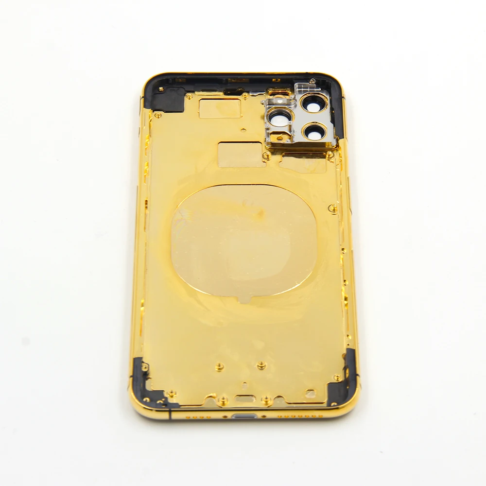 New Apple iPhone 14 Pro Max 24k Gold Back Replacement Custom