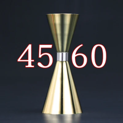45x60ml gold Шейкер для коктейлей из нержавеющей стали, мерная чашка, двойной стакан, для напитков, для измерения спирта, джиггер, кухонные гаджеты, барные инструменты - Цвет: 45x60ml gold