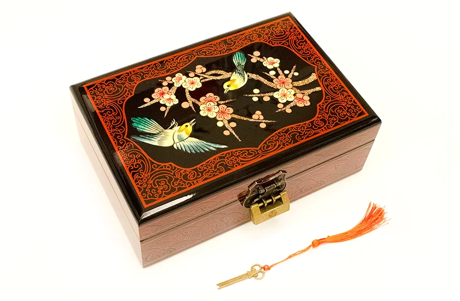 Handmade Wooden Jewelry Box of Chinese Classical Aesthetics