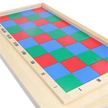 Matériel de maths Montessori, planche à carreaux de Multiplication en bois, jouet pour enfants, outils d'apprentissage, jouets mathématiques éducatifs précoces