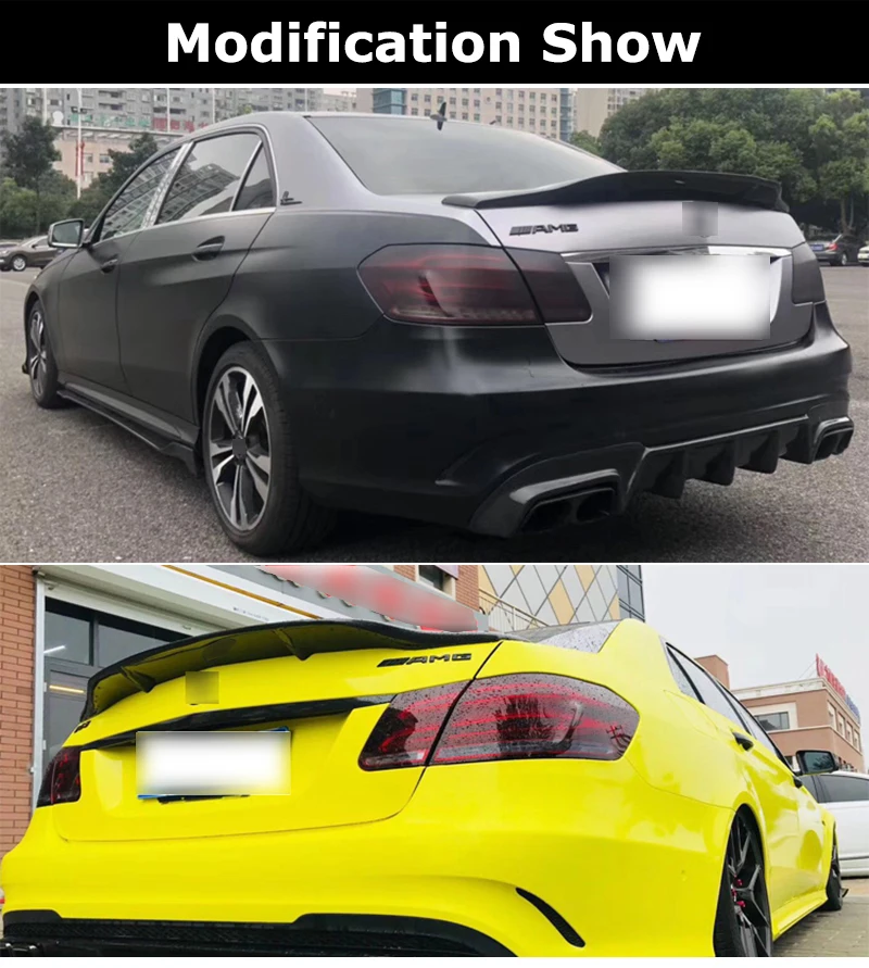 W212 R Стиль FRP из углеродного волокна материал заднее крыло спойлер для BENZ W212 E200 E260 E300 хвост губы изменить 2009