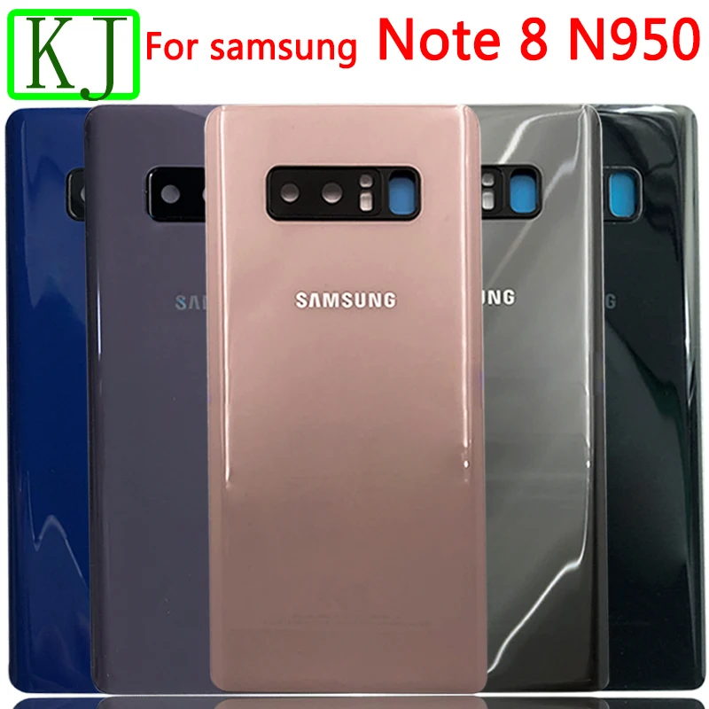 Для samsung Galaxy Note 8 G950 Корпус задняя крышка батареи с оправа объектива камеры стеклянная панель чехол для note8 задняя крышка корпуса