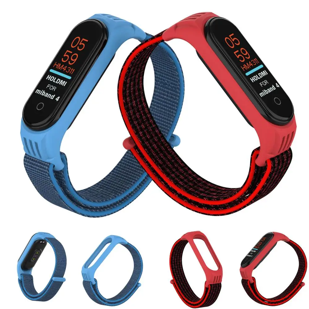 Цветной нейлоновый ремешок для Xiao mi band 4 mi Band 3-сменные браслеты с мягким плетением mi Band 4 mi band 3