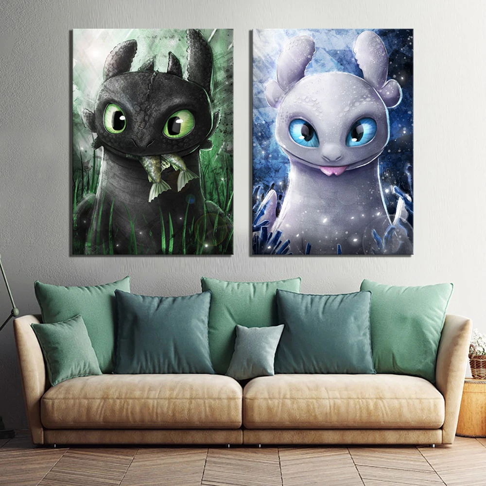 How To Train Your Dragon 3 Children Movie Wall Art Poster Canvas Pictures 