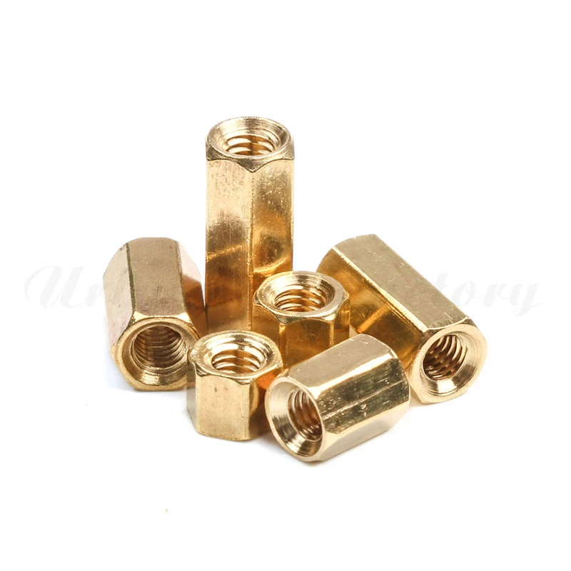 Brass 10mm a/f Hexagon to your sizes with one M5 thread through 4 off 
