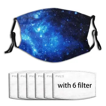 

Anti-Pollution Blue Universe Space Mouth Mask Respirator Mask With Filter Breath Men Women Mask Outdoor Washable