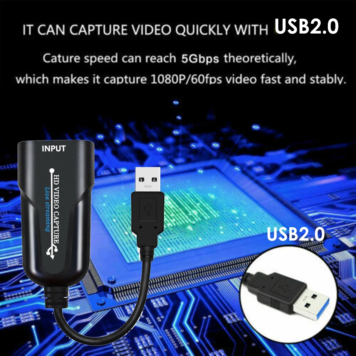 USB HDMI Штекерная Карта видеозахвата 1080P Аудио Видео адаптер конвертер кабель для