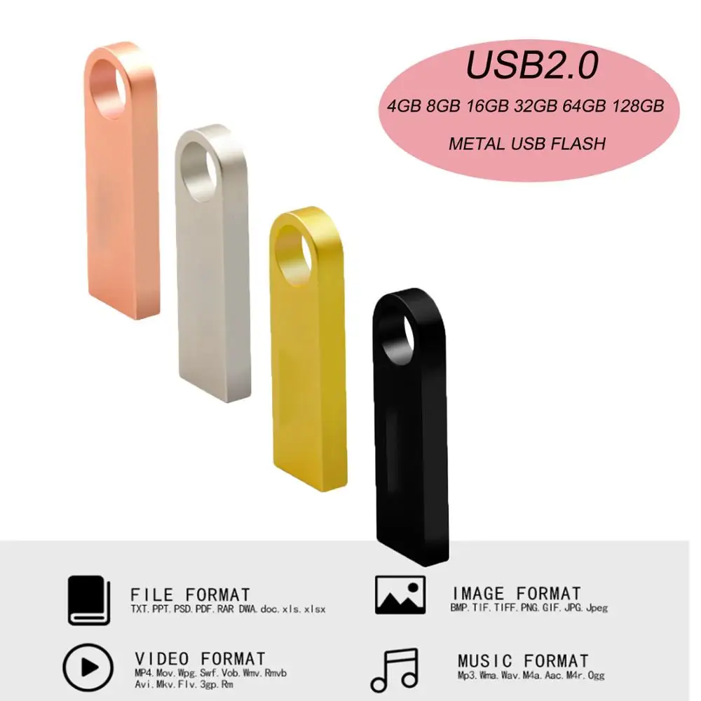 Металлический флеш-накопитель 2 0 32 Гб 128 ГБ 16 8 4 высокоскоростной Usb 64 диск памяти