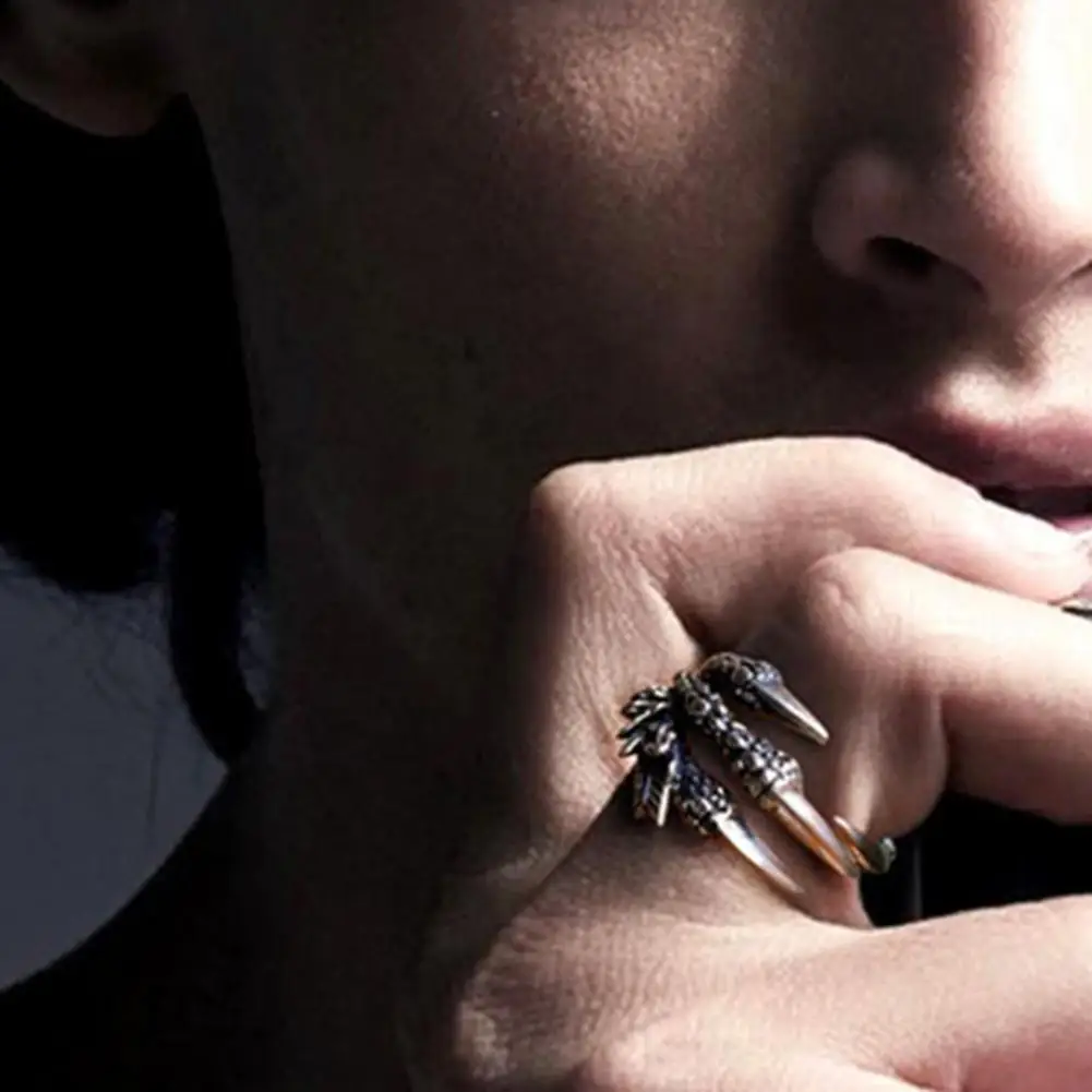 

Fashion Unisex Titanium Steel Dragon Claw Open Finger Ring Jewelry Charm Gift Ring Claw Design charming Jewelry for men Fashion2