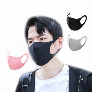 

Black Face Mask Washable Anti Dust Mask Activated Carbon Windproof Mouth-muffle Bacteria Proof Flu Face Masks for Women Men