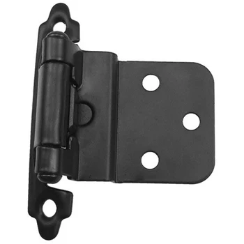 

Face Mount Self Closing 3/8 inch Inset Black Cabinet Hinge Multi-Fold Overlay Cabinet Door Flush Hinges 16 Pack