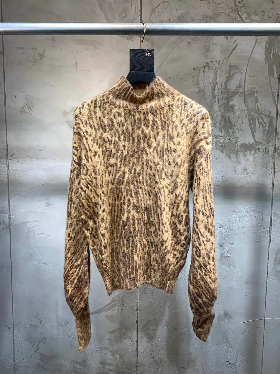 

vintage fashion women leopard wool sweater female knitted jumpers pullover ladies sweater ddxgz2
