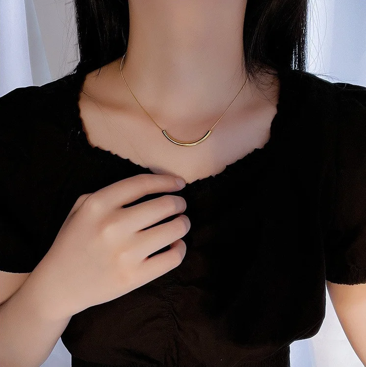 Geometric Arc Necklace - Image 2