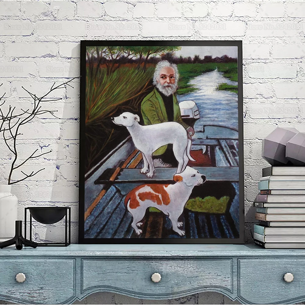 Goodfellas Poster One Dog Goes This Way Canvas Painting Old Man with