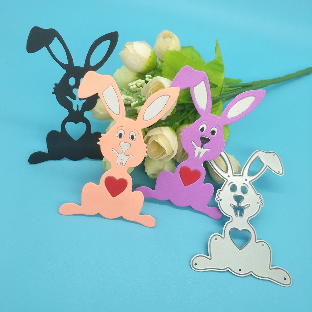 

Cute rabbit metal cutting mold, used for DIY scrapbooking, card making, photo album decoration, embossing crafts