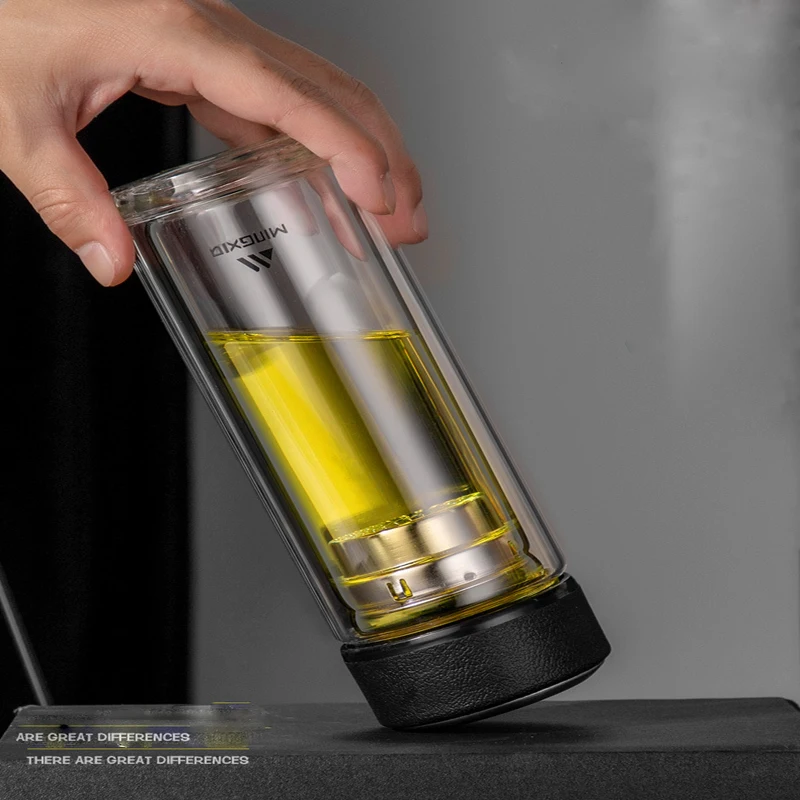 Insulation Cup Double Glass Insulation Cup Portable Cup Insulation Tea Cup With Cover Filter Tea Cup For Household B20080