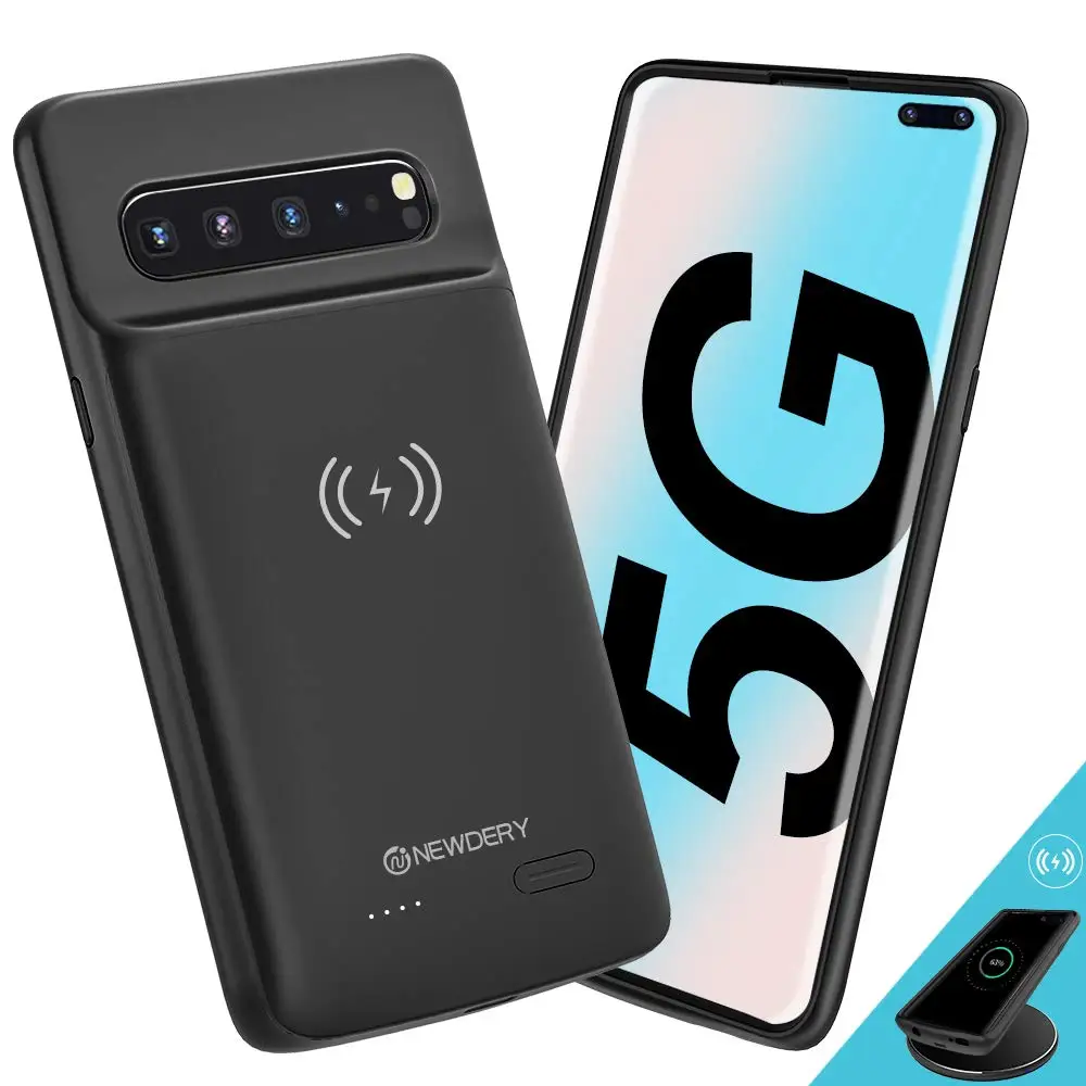 Чехол NEWDERY для аккумулятора Samsung Galaxy S10 Беспроводная зарядка Qi 5000 мА/ч с экраном 6 7