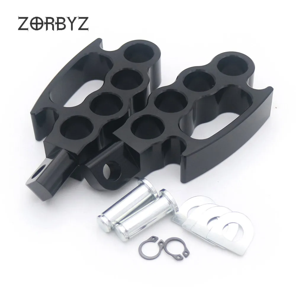 ZORBYZ 1 пара Черный Летающий костяшки опорные подножки на заказ педаль с монтажным