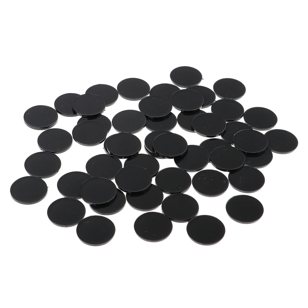 50pcs 22mm ROUND CLEAR BASES for miniatures Warhammer model character stand