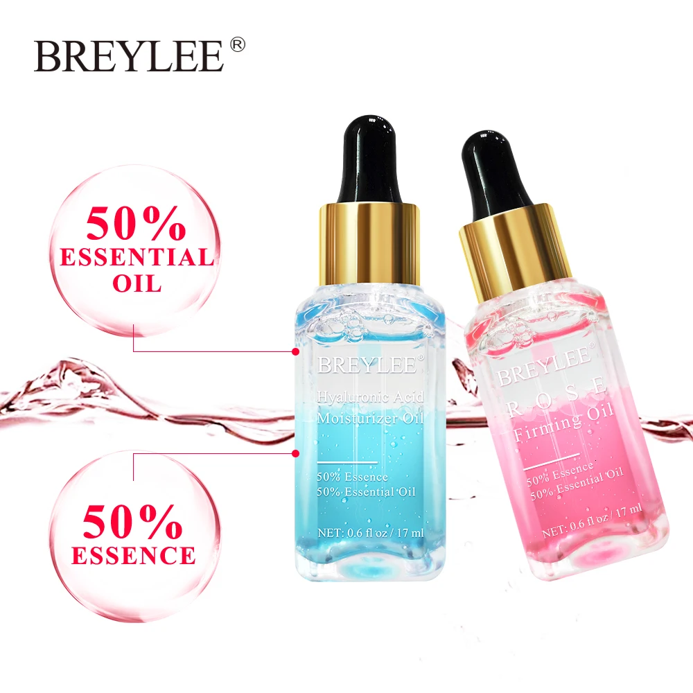 BREYLEE, 2 шт., гиалуроновая кислота, эфирные масла, отбеливающая сыворотка, роза, укрепляющая эссенция, увлажняющий крем, питающий уход за кожей лица, антивозрастной