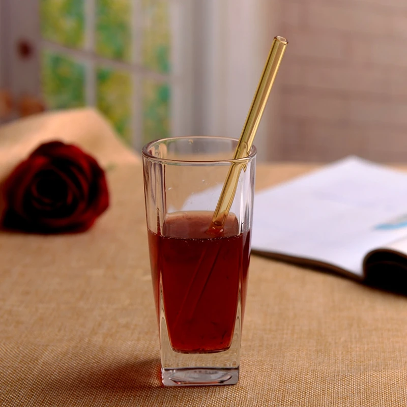 Cannucce Di Vetro Riutilizzabili Rosa - 4 Pezzi Da 20.3cm, Per Bevande Calde E Fredde, Con Spazzola Di Pulizia