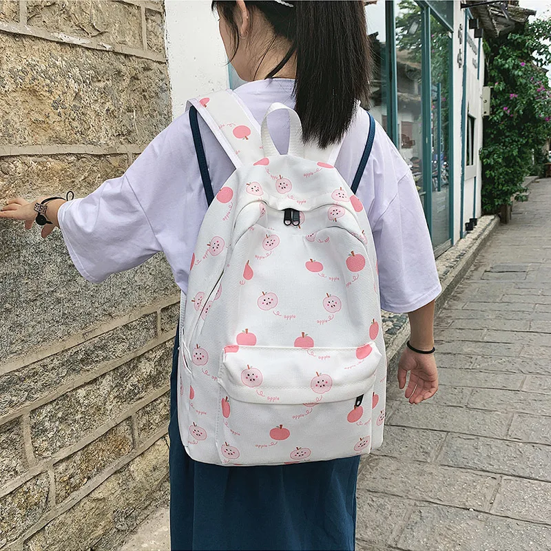 

Woman Laptop Backpack For Teenage Students Girls Female School Back Pack Bag 2019 Hot Fruit Printed Travel Bagpacks Mochilas