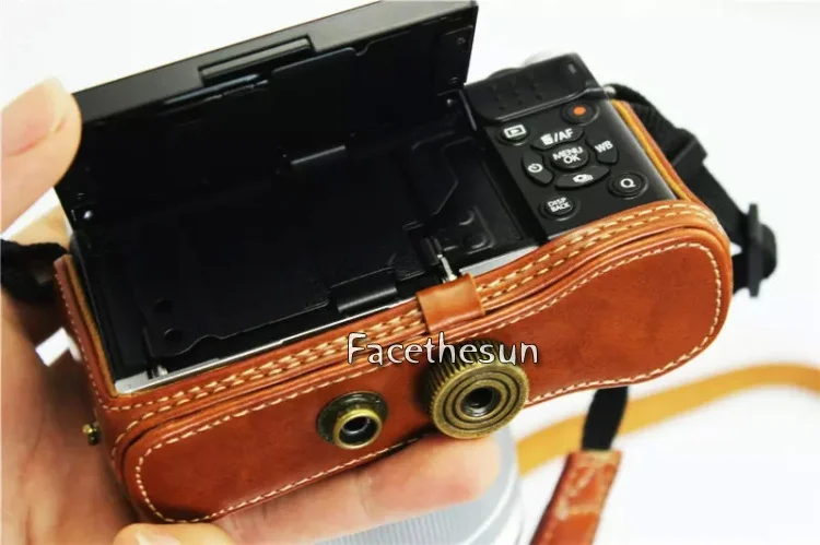 PU leather camera bag fuji -7