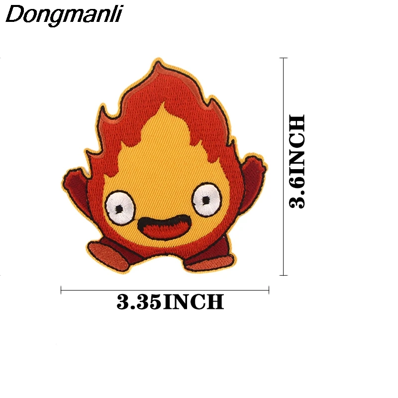 P3954 Dongmanli Howl движущийся замок вышитый патч аниме сшить железо на Аппликации значок для одежды футболка рюкзак