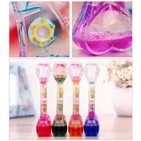Double Heart Floating Liquid Oil Acrylic Drip Oil Hourglass Timer Motion Bubble Oil Hourglass Liquid Hourglass Timer Home Decor 1