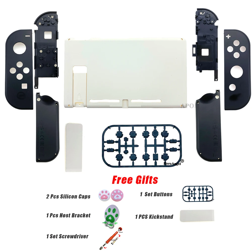 

2020 New for Nintend Switch Console Ivory White Replacement Housing Shell Cover for Nitendo Switch Back Faceplate Case