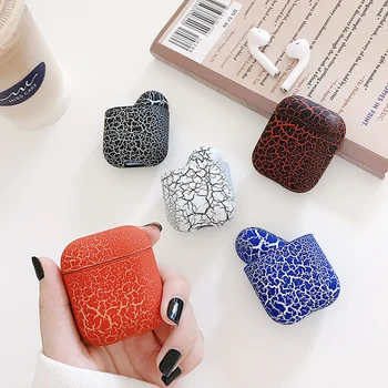 

Luxury Crack Case For AirPods 2 1 Case Bluetooth Earphone Protective Cover Hard PC Case For Apple Air Pods Earphone Accessories