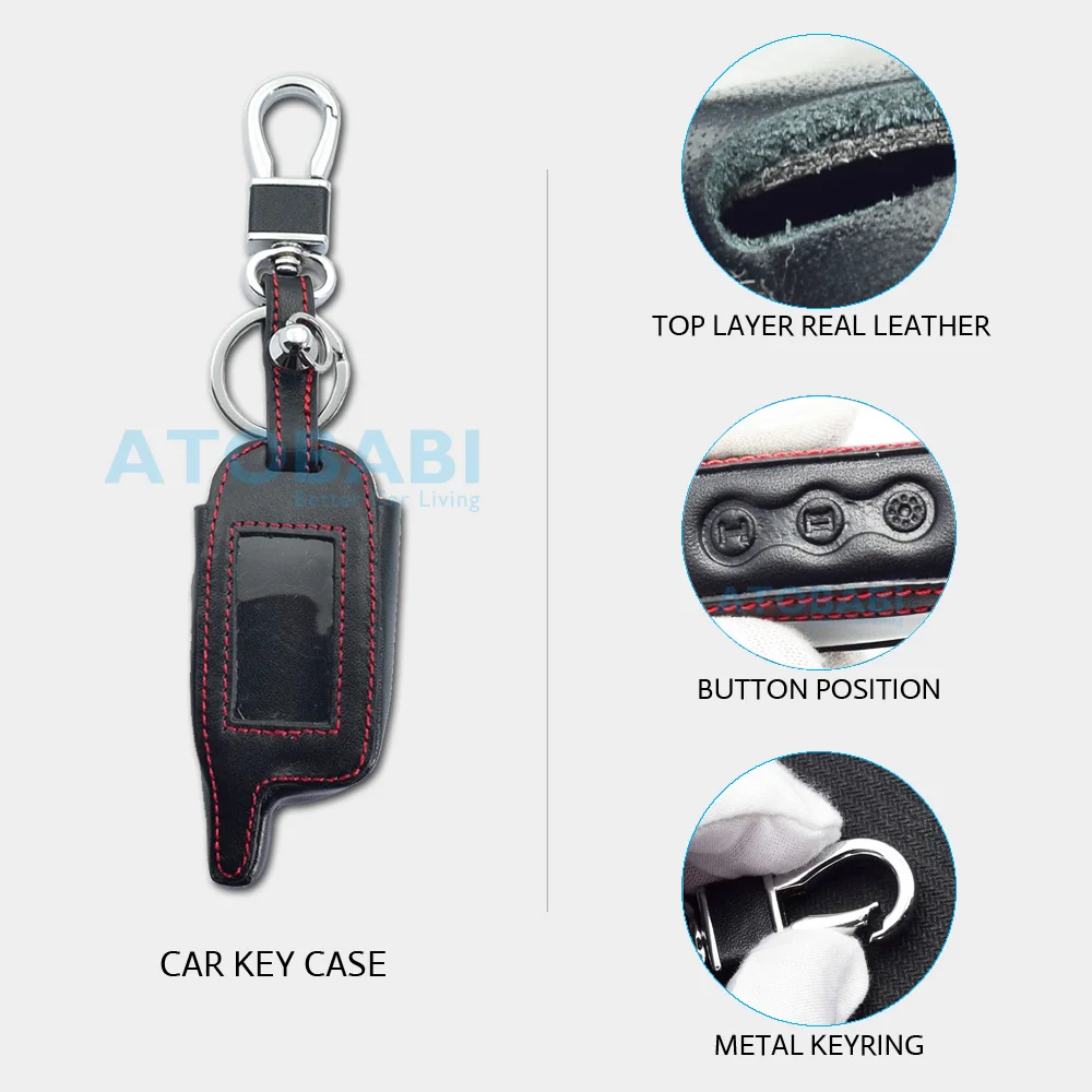 A9 Leather Car Key Case For StarLine A6 A9 A8 Two Way Car