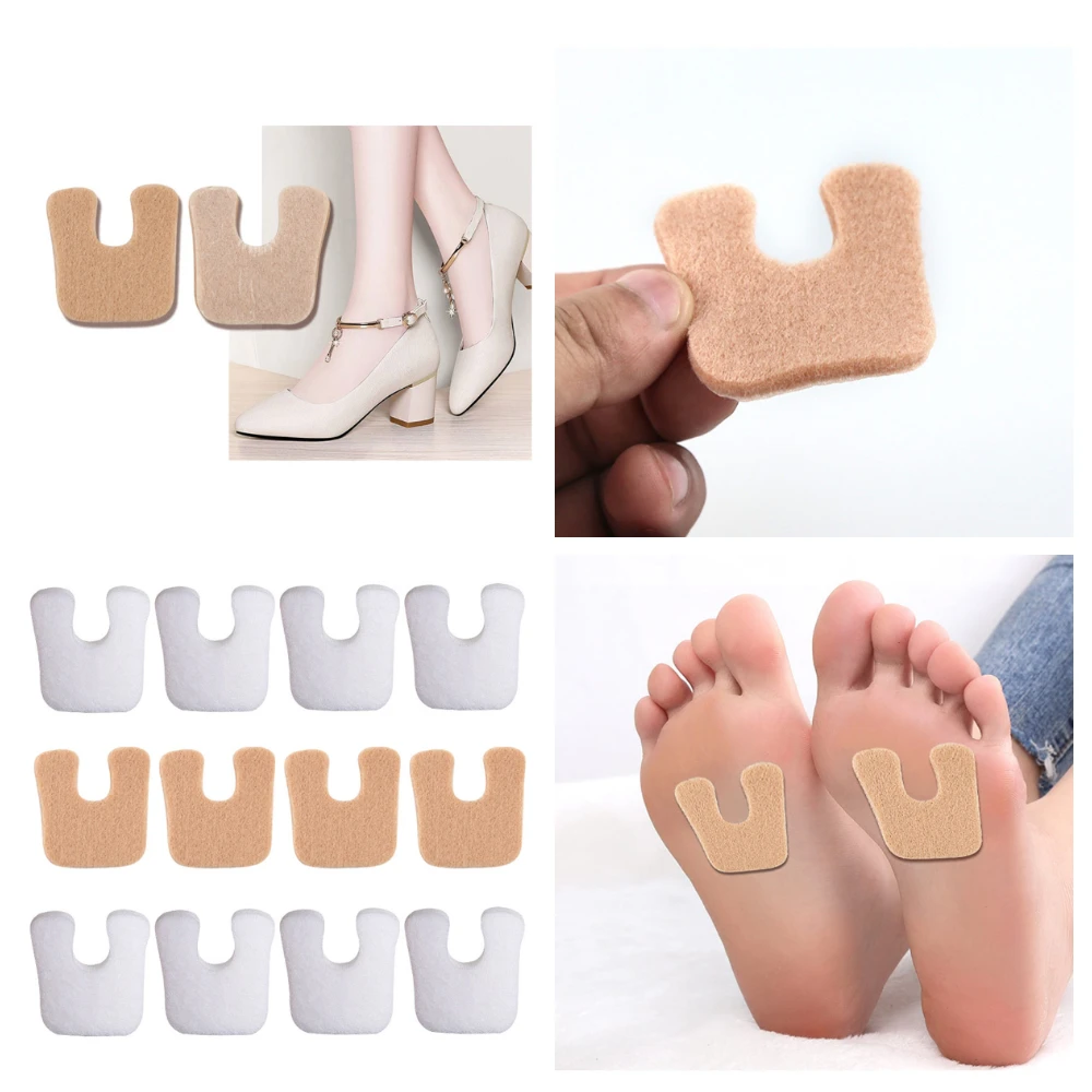 4pcs Ushaped Felt Callus Pads Protect Calluses From Rubbing On Shoes