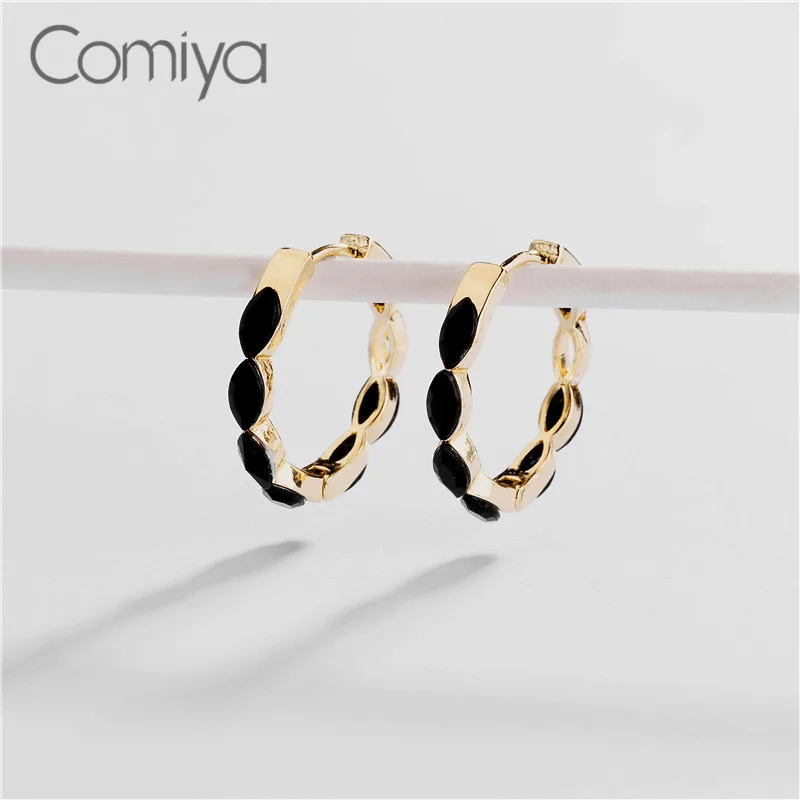 Comiya Feminino Висячие серьги для женщин золотой цвет резина с Цинковым Сплавом круглый кулон ариловая мозаика корейская бижутерия; серьги-подвески - Окраска металла: Золотой цвет