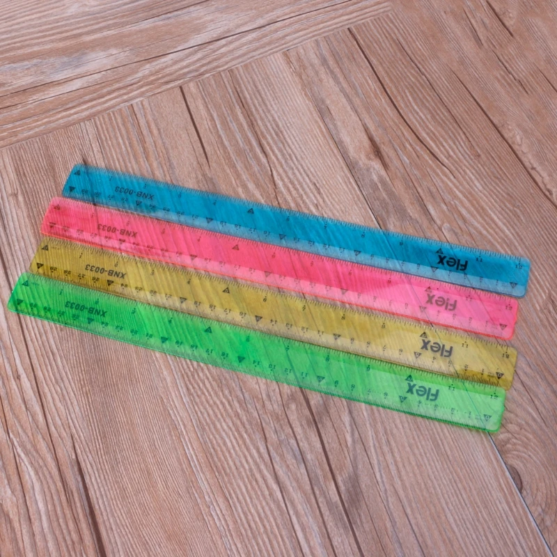 Ruler Set Soft 30cm Multicolour Flexible Creative Stationery Rule