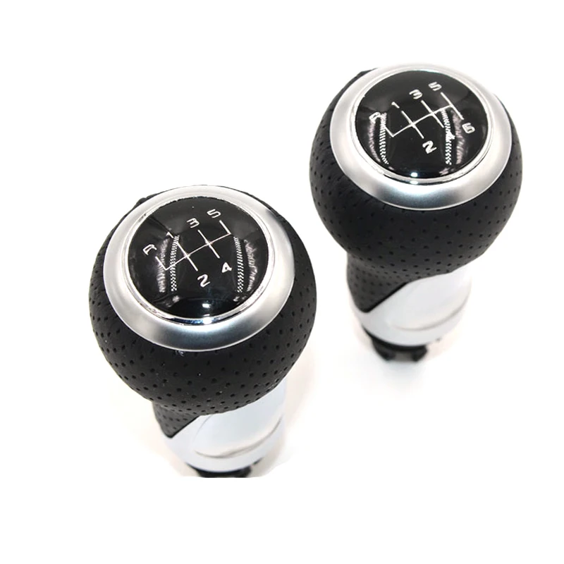 6 speed 5 Speed Leather Gear Shift Only Knob For Audi A4 S4 B8 8K A5 8T Q5 8R S Line 07-15 Shifter Handle car parts